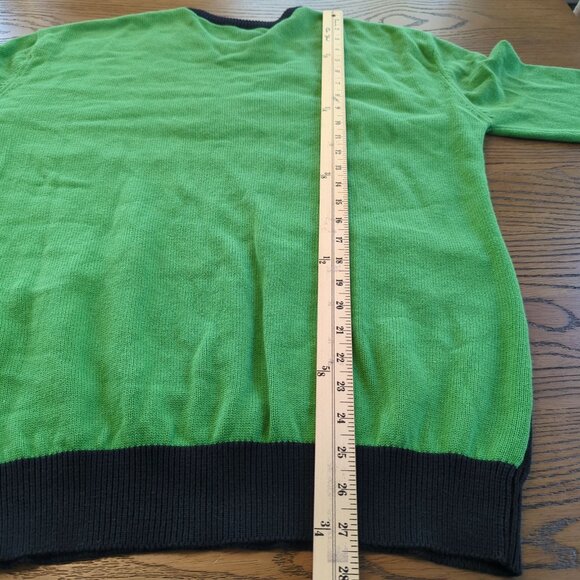 Archie McPhee Ugly Christmas Green Sweater size XL Santa Claus Lincoln - Picture 12 of 14